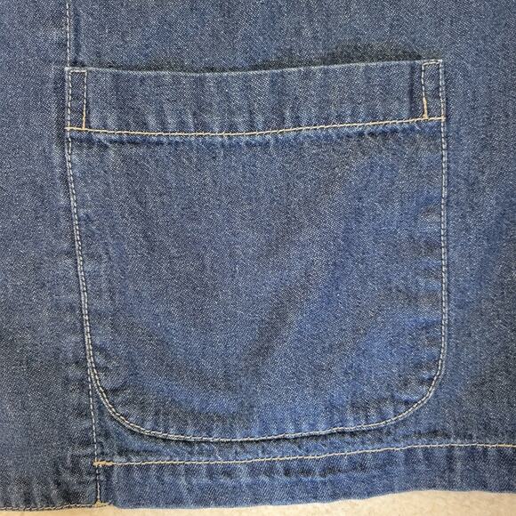 Vintage Chico's Design Size 2 (L 12-14) Denim Jacket Long Sleeve Collar Buttons - Picture 8 of 14